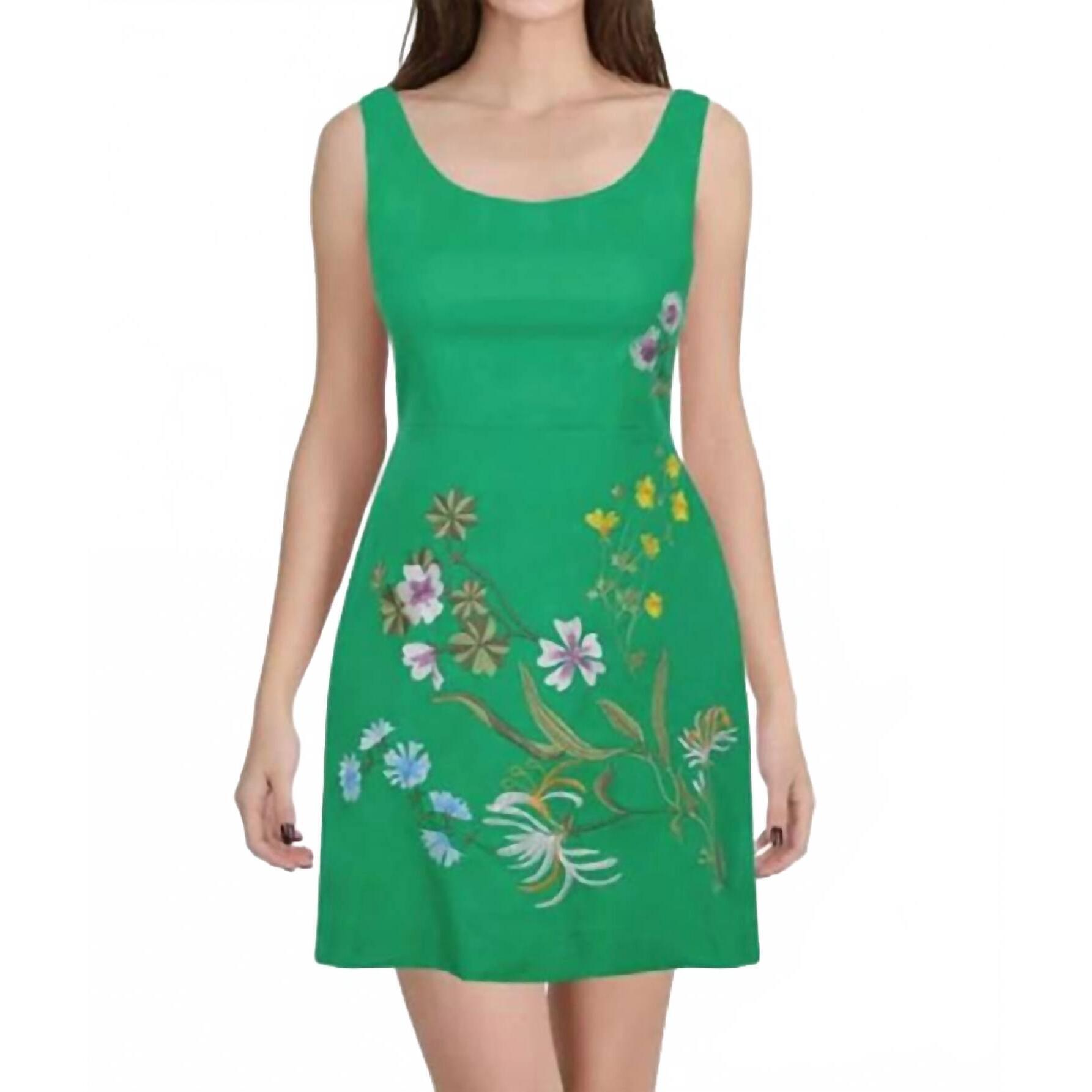 New Fanm Mon Kelsie Mini Dress In Kelly Green